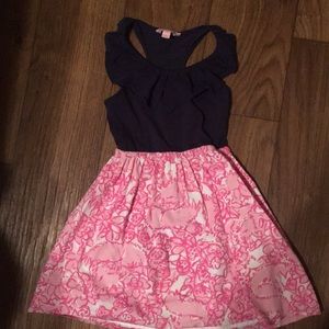 Lilly Pulitzer dress w/ sport back Ruffle neck